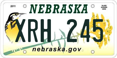 NE license plate XRH245