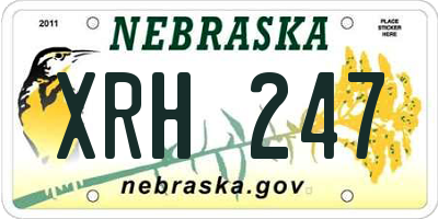 NE license plate XRH247