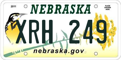 NE license plate XRH249