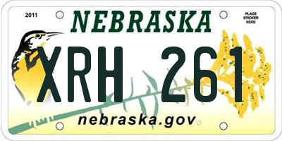 NE license plate XRH261