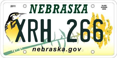 NE license plate XRH266
