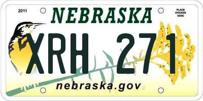 NE license plate XRH271