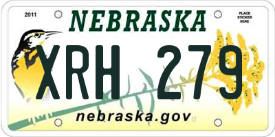 NE license plate XRH279