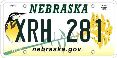 NE license plate XRH281