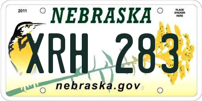 NE license plate XRH283