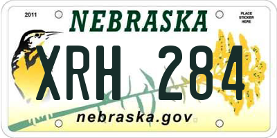 NE license plate XRH284