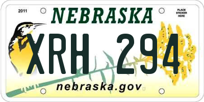 NE license plate XRH294