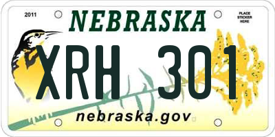 NE license plate XRH301