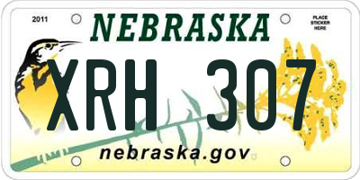 NE license plate XRH307