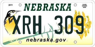 NE license plate XRH309