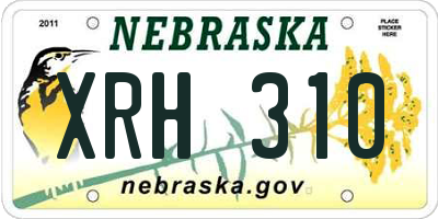 NE license plate XRH310