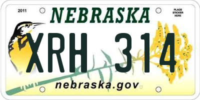 NE license plate XRH314