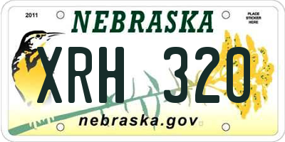 NE license plate XRH320