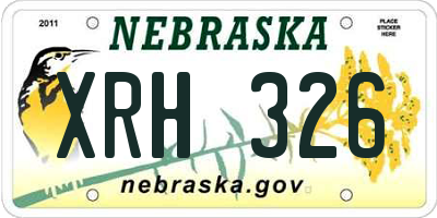 NE license plate XRH326
