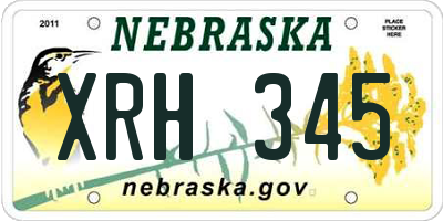 NE license plate XRH345