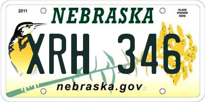 NE license plate XRH346