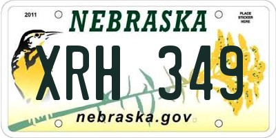 NE license plate XRH349