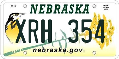 NE license plate XRH354