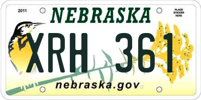 NE license plate XRH361