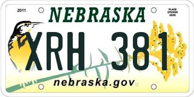 NE license plate XRH381