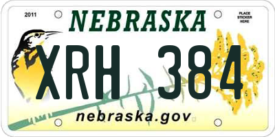NE license plate XRH384