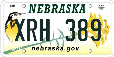 NE license plate XRH389