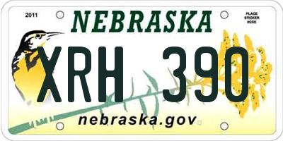 NE license plate XRH390