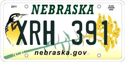 NE license plate XRH391