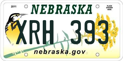 NE license plate XRH393