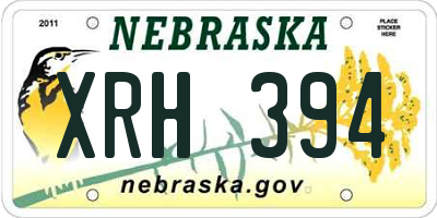 NE license plate XRH394