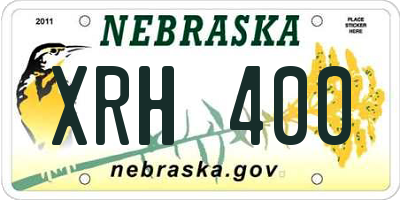 NE license plate XRH400