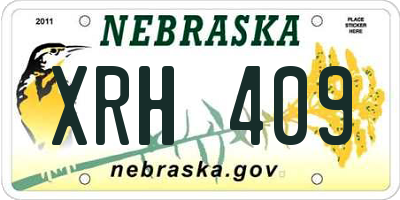 NE license plate XRH409