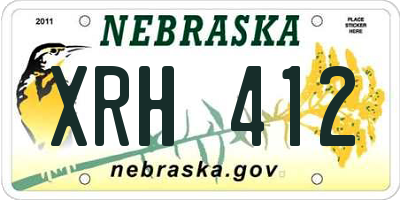 NE license plate XRH412