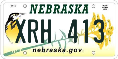 NE license plate XRH413