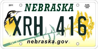 NE license plate XRH416