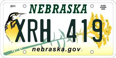 NE license plate XRH419