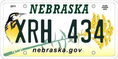 NE license plate XRH434
