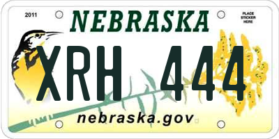 NE license plate XRH444
