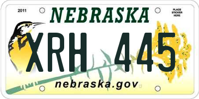 NE license plate XRH445