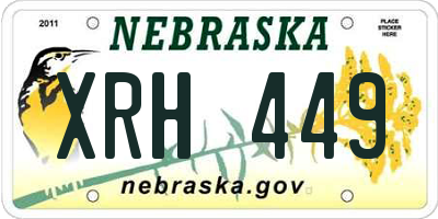 NE license plate XRH449