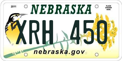 NE license plate XRH450
