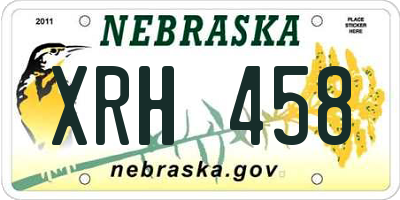 NE license plate XRH458