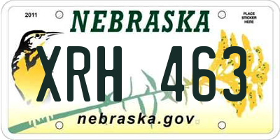 NE license plate XRH463