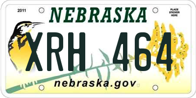 NE license plate XRH464