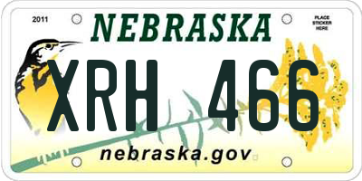 NE license plate XRH466