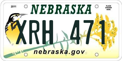 NE license plate XRH471