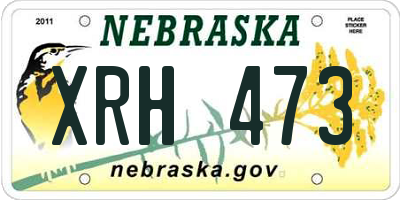 NE license plate XRH473