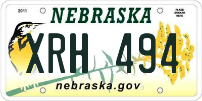 NE license plate XRH494