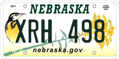 NE license plate XRH498
