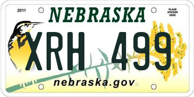 NE license plate XRH499